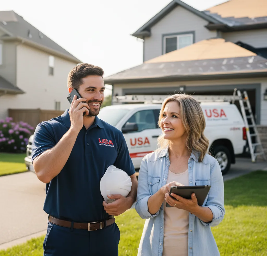 USA Roof Repair Experts customer support in Muncie